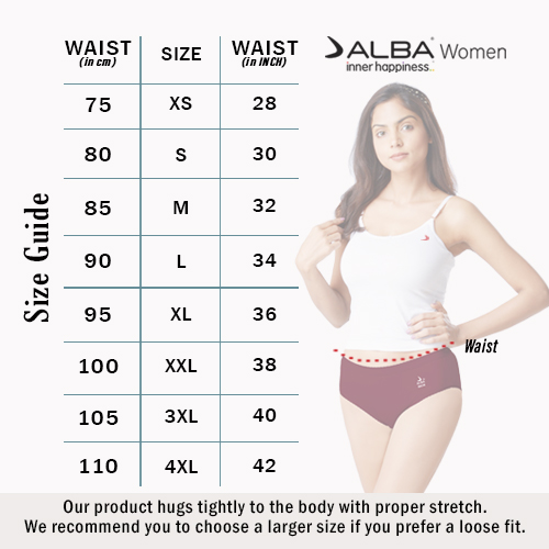 Buy ALBA Lavender - 100% Cotton - Multicolor Panties for Women (80
